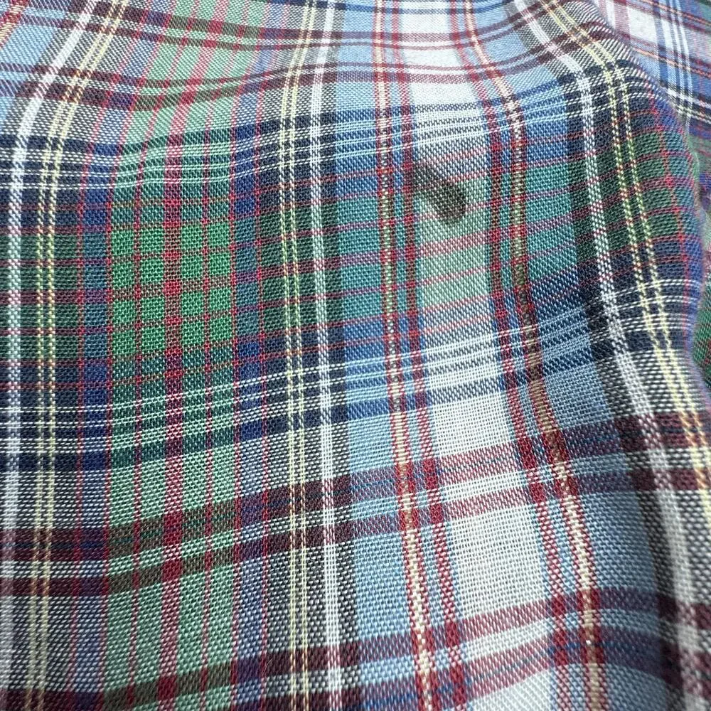 1970's Levi's Shirt Mens L Plaid Western Pearl Snap LS Vintage Tapered Fit